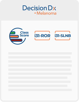 Graphic of the DecisionDx Melanoma test report
